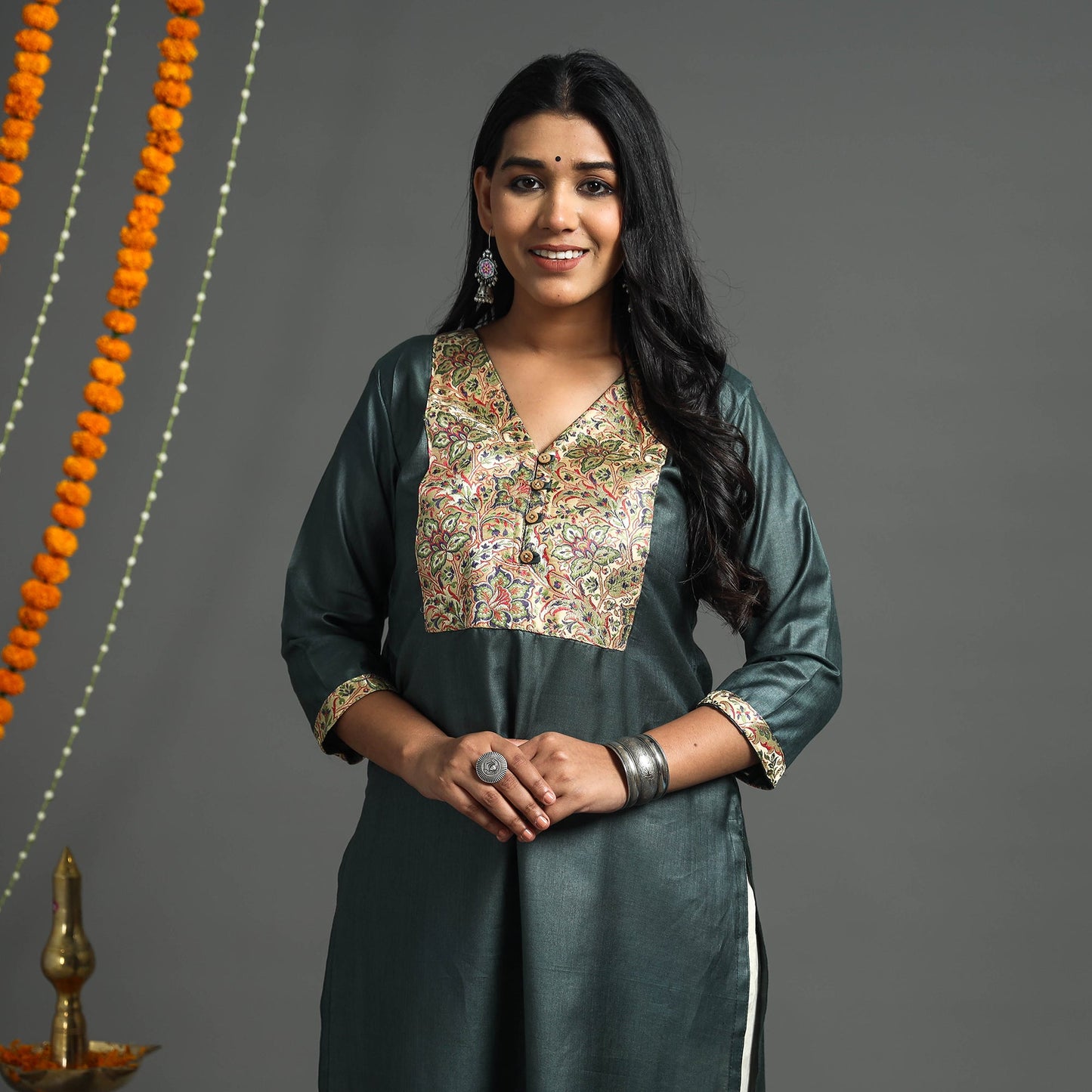 plain silk kurta