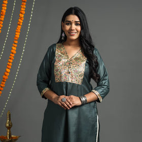 plain silk kurta