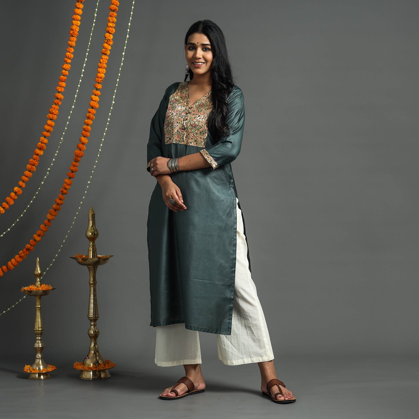 plain silk kurta