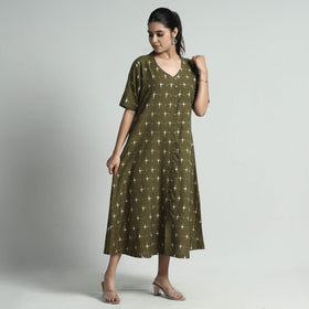 Pochampally Double Ikat Weave Cotton Dress Online l iTokri.com