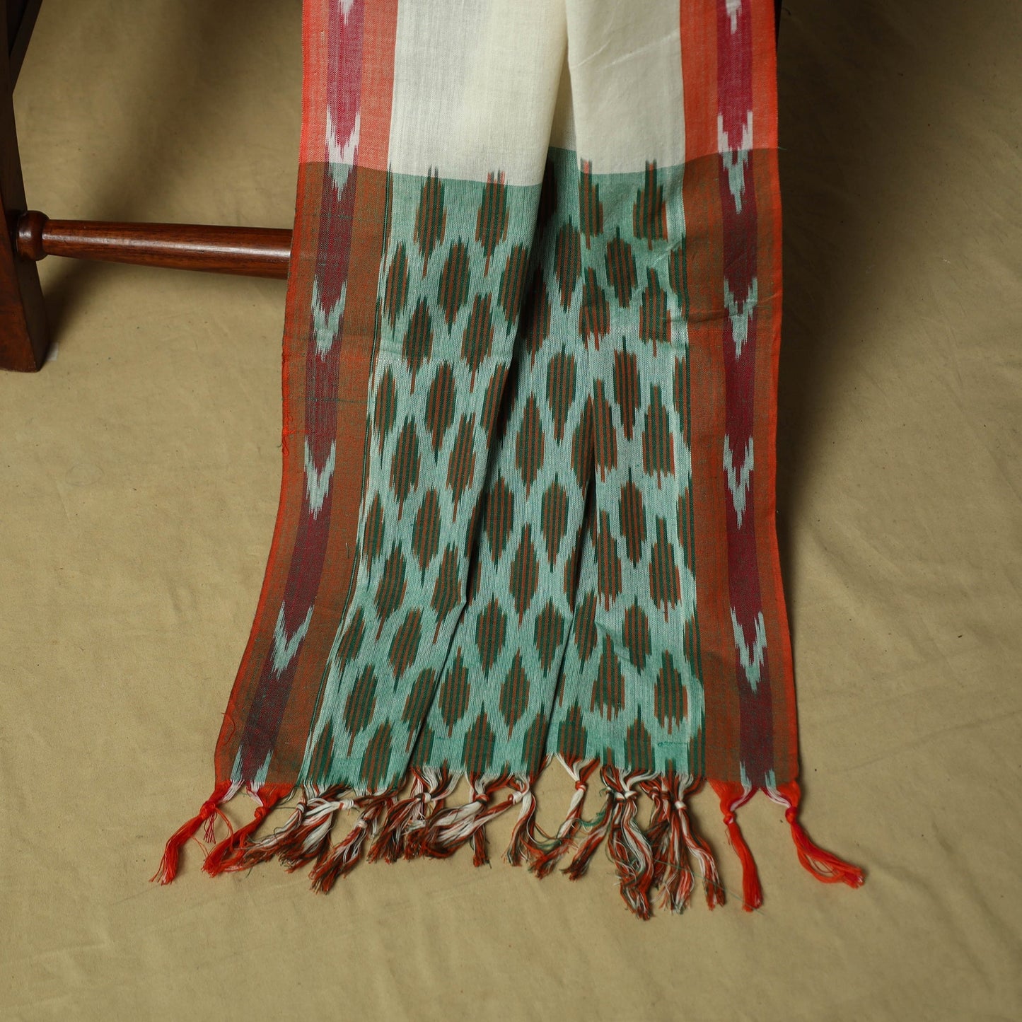 Pochampally ikat 3pc cotton unstitched dress material 35