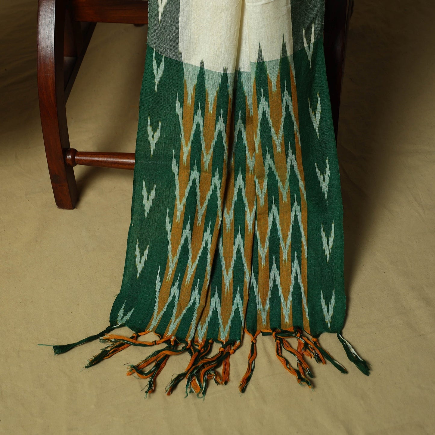 Pochampally ikat 3pc cotton unstitched dress material 49