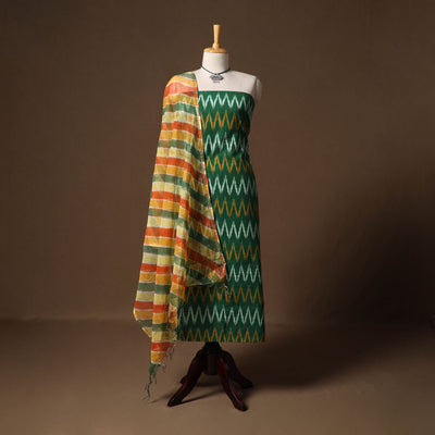 Pochampally ikat cotton 2pc unstitched dress material