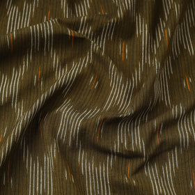 Green Pochampally Ikat Cotton Fabric