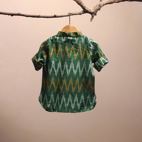 Green - pochampally ikat cotton kids kurta (6-12 months) 10