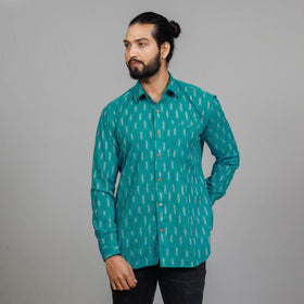 Buy Pochampally Ikat Cotton Men Full Sleeve Shirt Online at iTokri.com