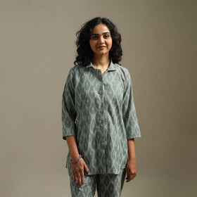 Pochampally ikat cotton night suit set 10 - handcrafted