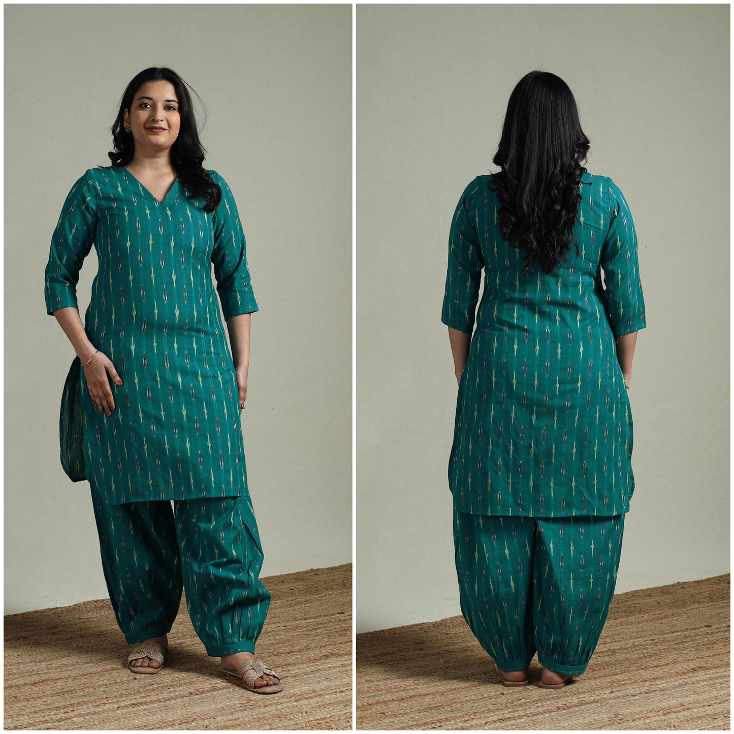 Pochampally ikat cotton co-ord set for women 15