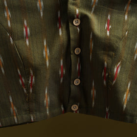 Pochampally ikat cotton readymade blouse 11 - handcrafted