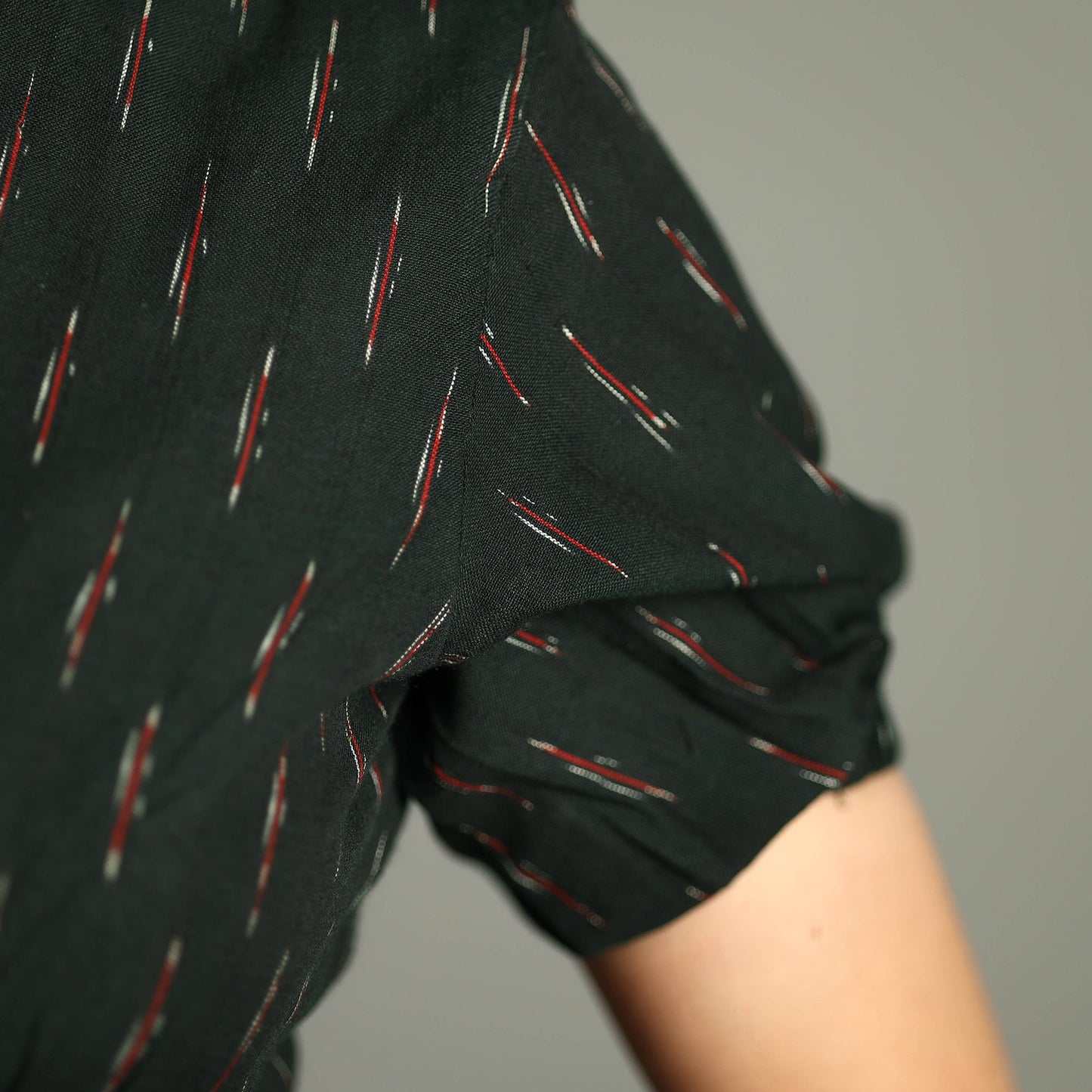 Green - pochampally ikat cotton stitched blouse