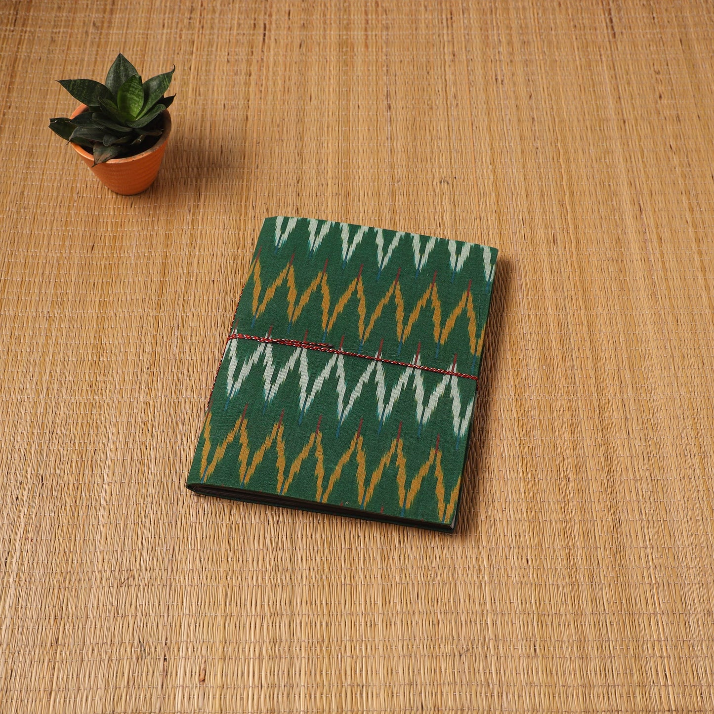 Pochampally ikat fabric cover handmade paper photo album