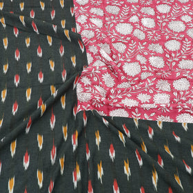 Pochampally Ikat with Sanganeri Patch Cotton Bedsheet Set