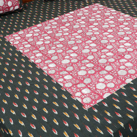 Pochampally Ikat with Sanganeri Patch Cotton Bedsheet Set