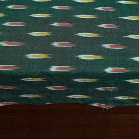 Green Pochampally Ikat with Sanganeri Patch Cotton Bedsheet Set