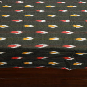 Black Pochampally Ikat with Sanganeri Patch Cotton Bedsheet Set