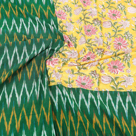 Pochampally Ikat with Sanganeri Patch Cotton Bedsheet Set