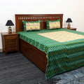 Pochampally Ikat with Sanganeri Patch Cotton Bedsheet Set