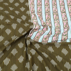 Pochampally Ikat with Sanganeri Patch Cotton Bedsheet Set