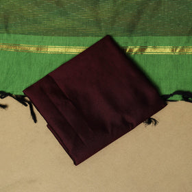 Green - pochampally ikat silk cotton 3pc unstitched dress