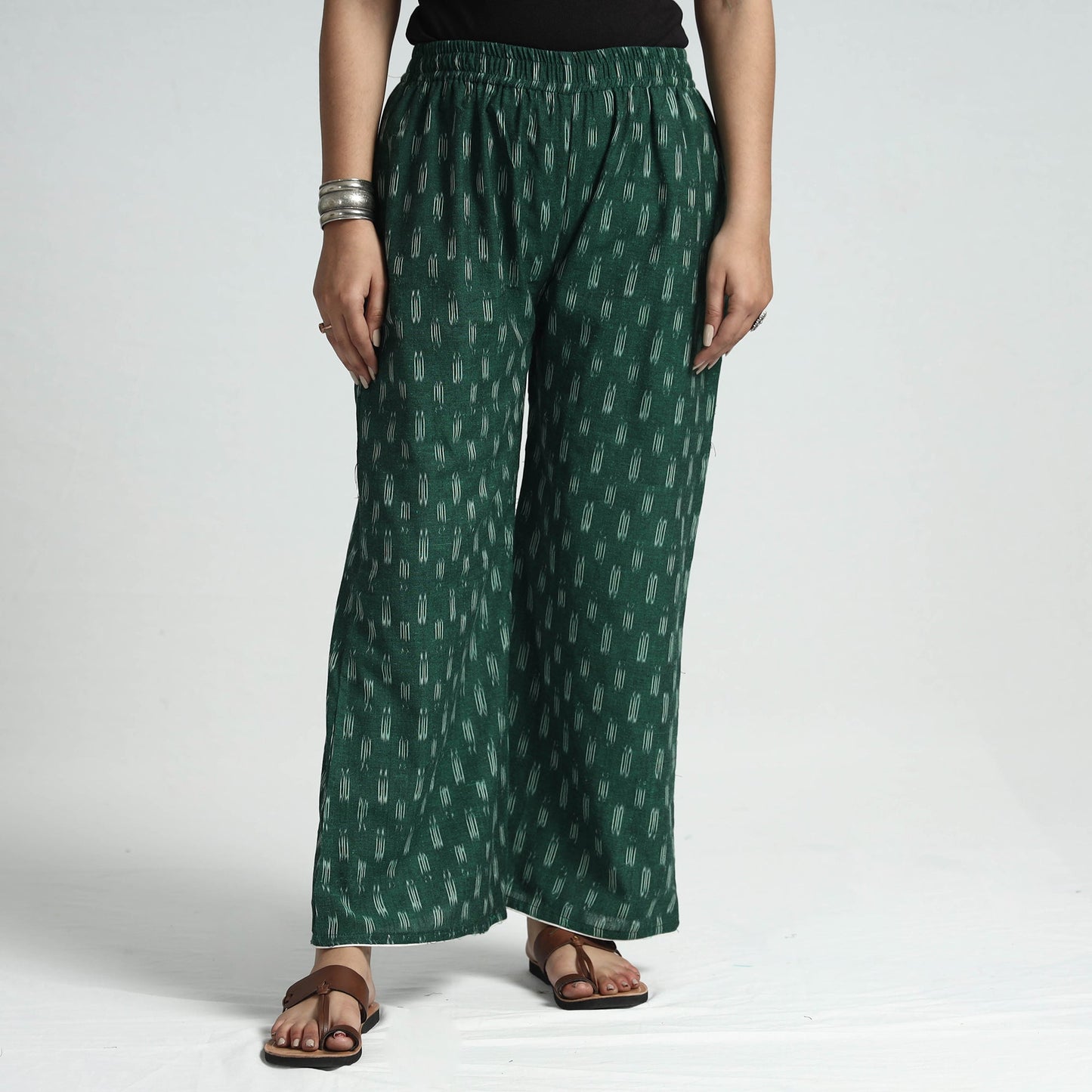 Buy Kalamkari Block Printed Cotton Elasticated Palazzo Online at iTokri.com