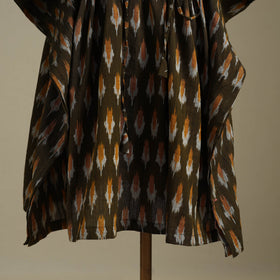 Green - pochampally ikat weave cotton kaftan (medium) 08