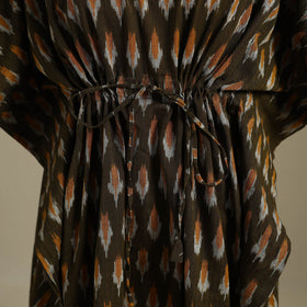 Green - pochampally ikat weave cotton kaftan (medium) 08