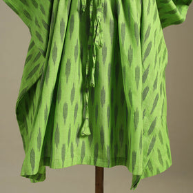 Green - pochampally ikat weave cotton kaftan (medium) 13