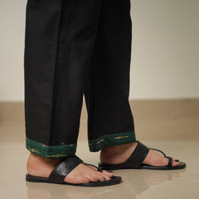  Pochampally Ikat Weave Cotton Kurta with Palazzo & Dupatta Set 01 