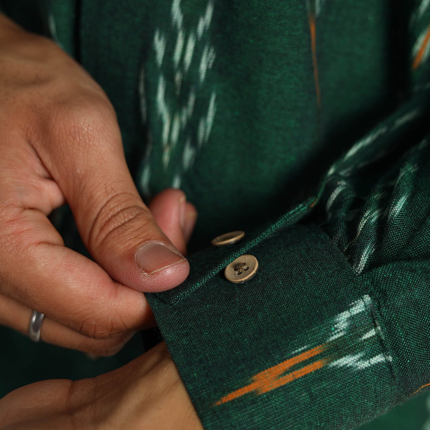 Buy Pochampally Ikat Weave Cotton Men Full Sleeve Shirt 29 Online at iTokri.com