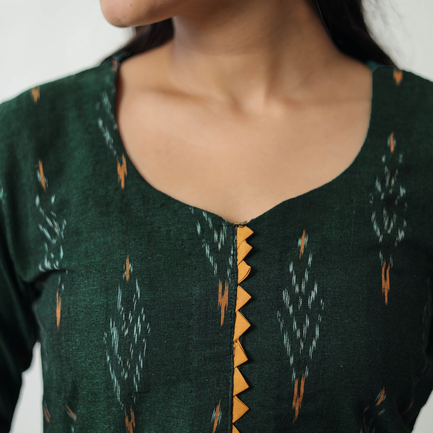   Pochampally Ikat Weave Cotton Straight Kurta 05 