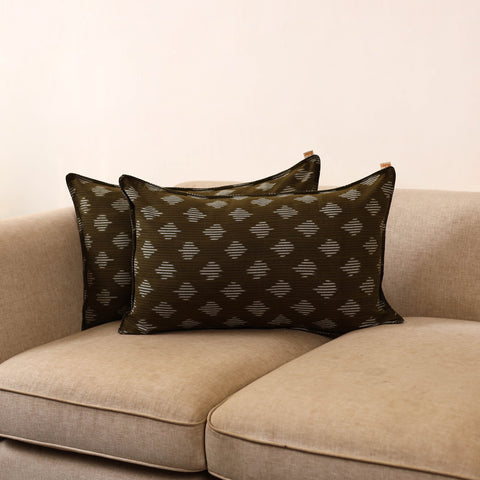 Pochampally ikat weave pillow covers (set of 2) 07