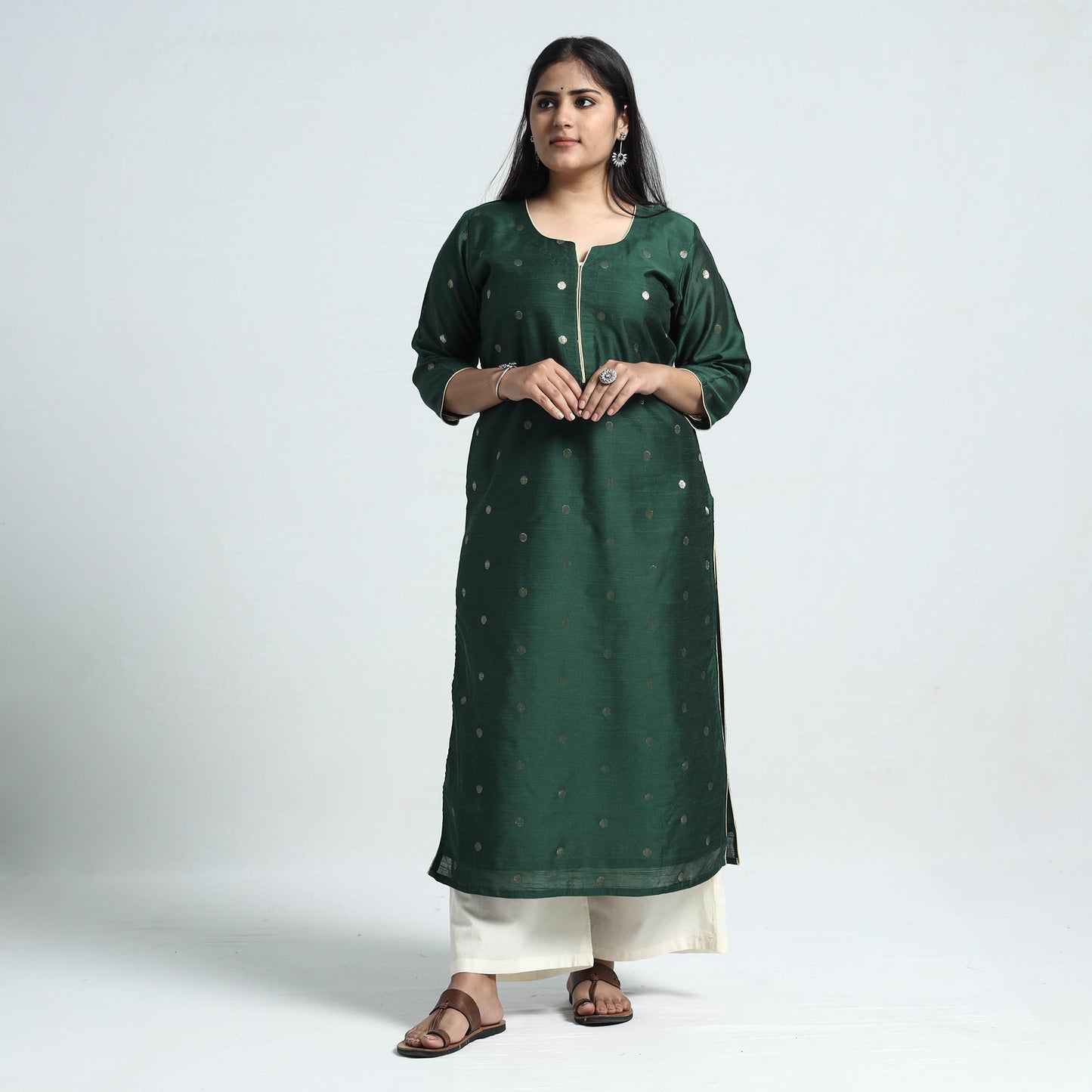 silk straight kurta