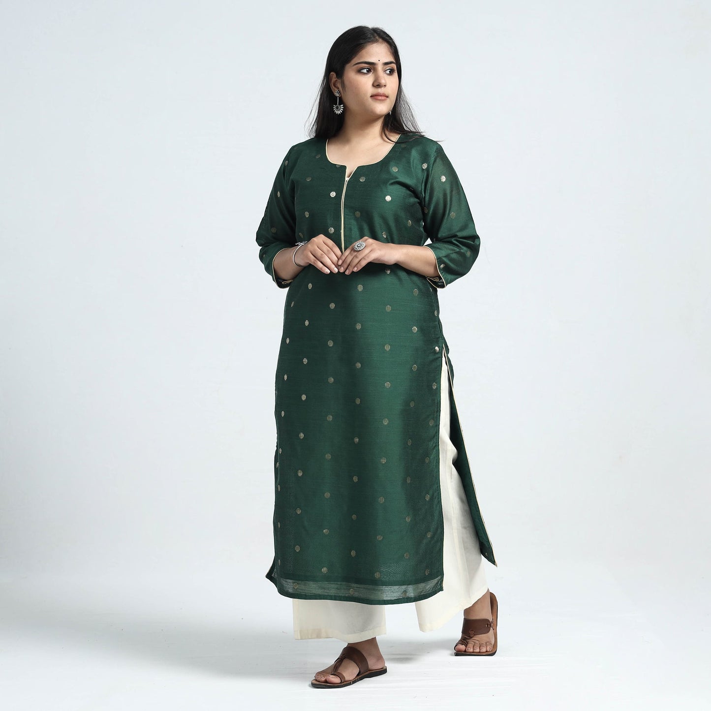 silk straight kurta