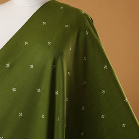 Green - prewashed cotton jacquard fabric 02 - handcrafted