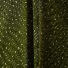 Green - prewashed cotton jacquard fabric 03 - handcrafted
