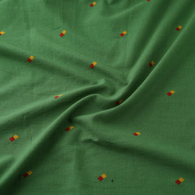 Green Prewashed Cotton Jacquard Fabric