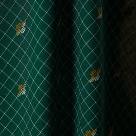 Green - prewashed cotton jacquard fabric 03 - handcrafted