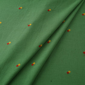 Green Prewashed Cotton Jacquard Fabric