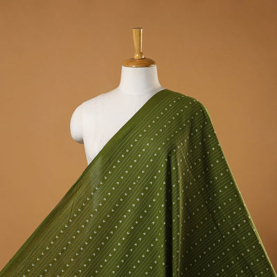 Green - prewashed cotton jacquard fabric 03 - handcrafted