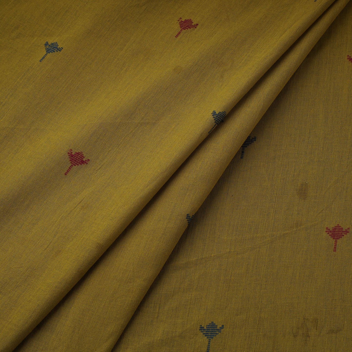 Green Prewashed Cotton Jacquard Fabric