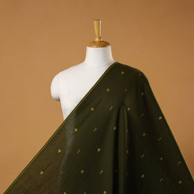 Green - prewashed cotton jacquard fabric 05 - handcrafted