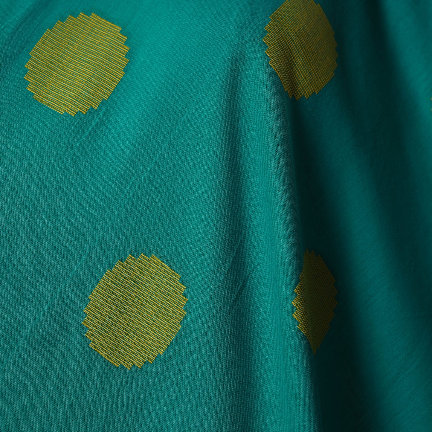 Green - prewashed cotton jacquard fabric 05 - handcrafted
