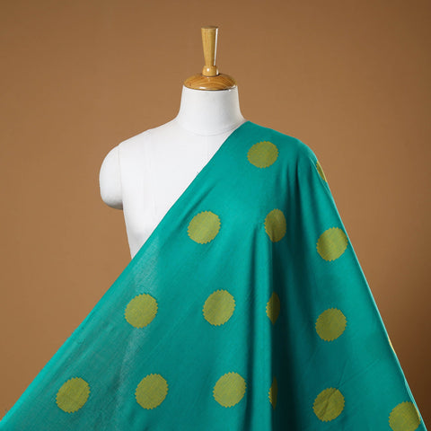 Green - prewashed cotton jacquard fabric 05 - handcrafted