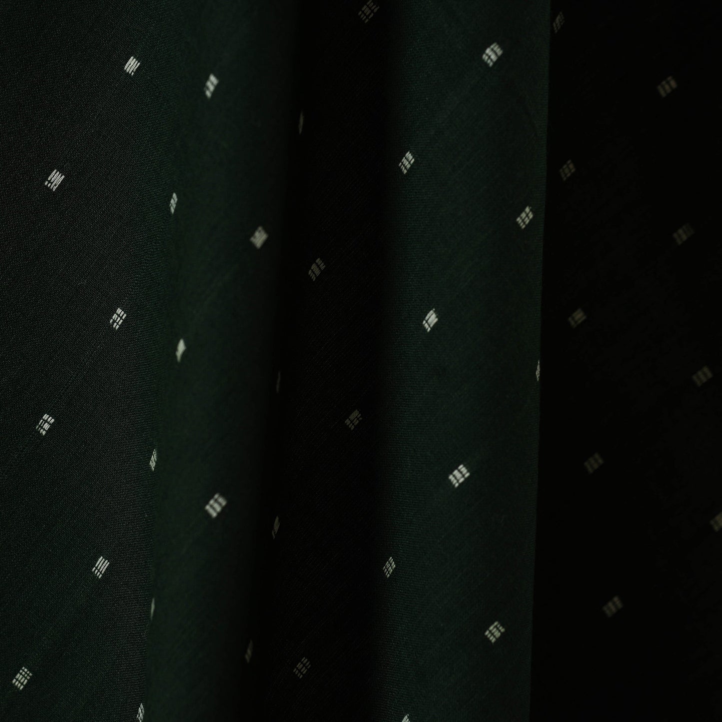 Green - prewashed cotton jacquard fabric 06 - handcrafted