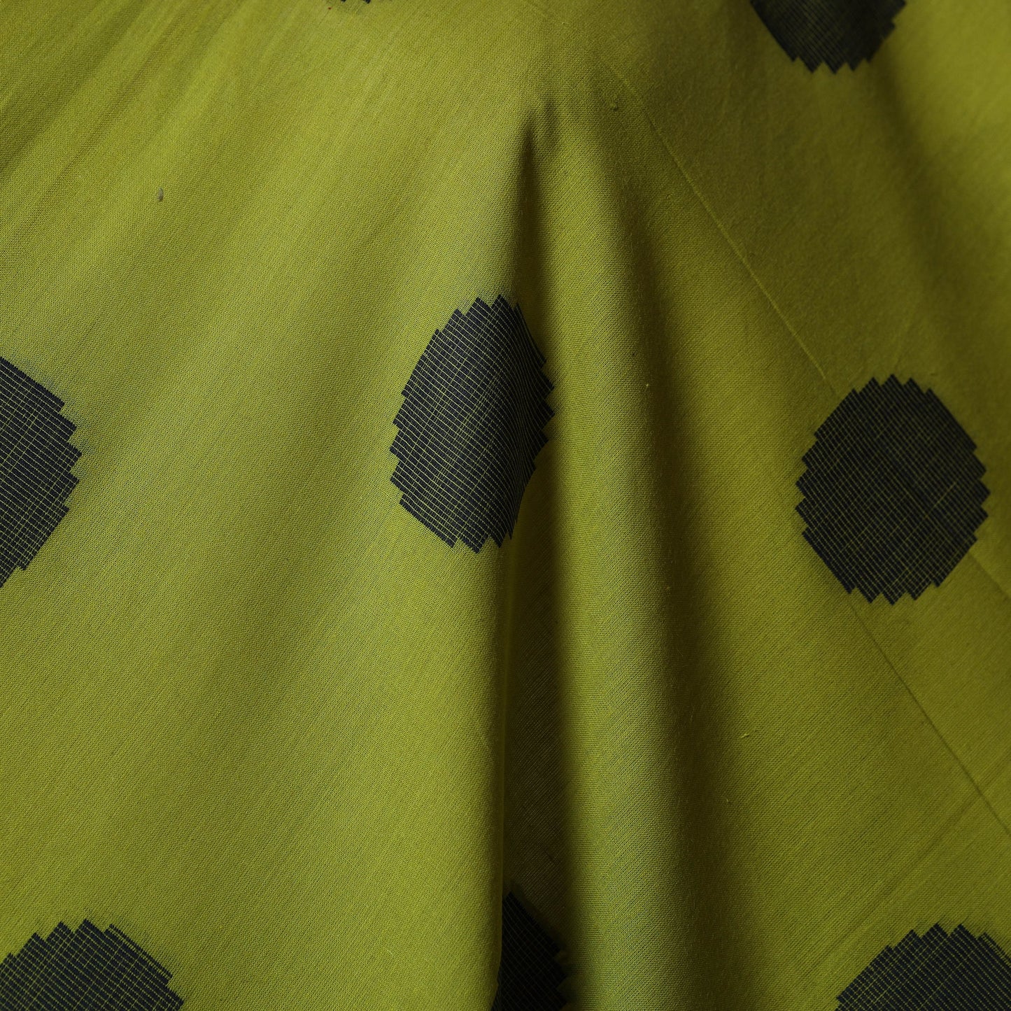 Green - prewashed cotton jacquard fabric 06 - handcrafted