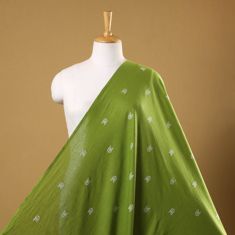 Green Prewashed Cotton Jacquard Fabric