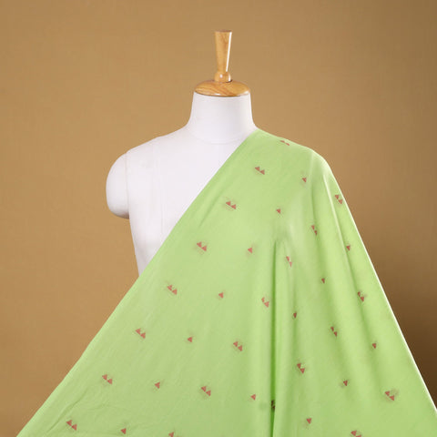 Green Prewashed Cotton Jacquard Fabric