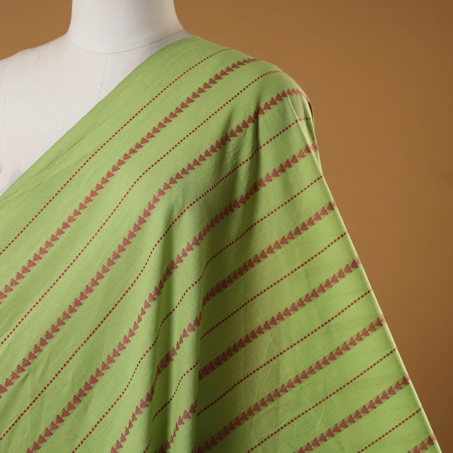 Green - prewashed cotton jacquard fabric 11 - handcrafted