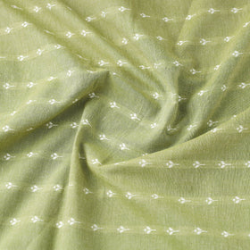 Buy Green Prewashed Cotton Jacquard Fabric