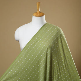 Buy Green Prewashed Cotton Jacquard Fabric